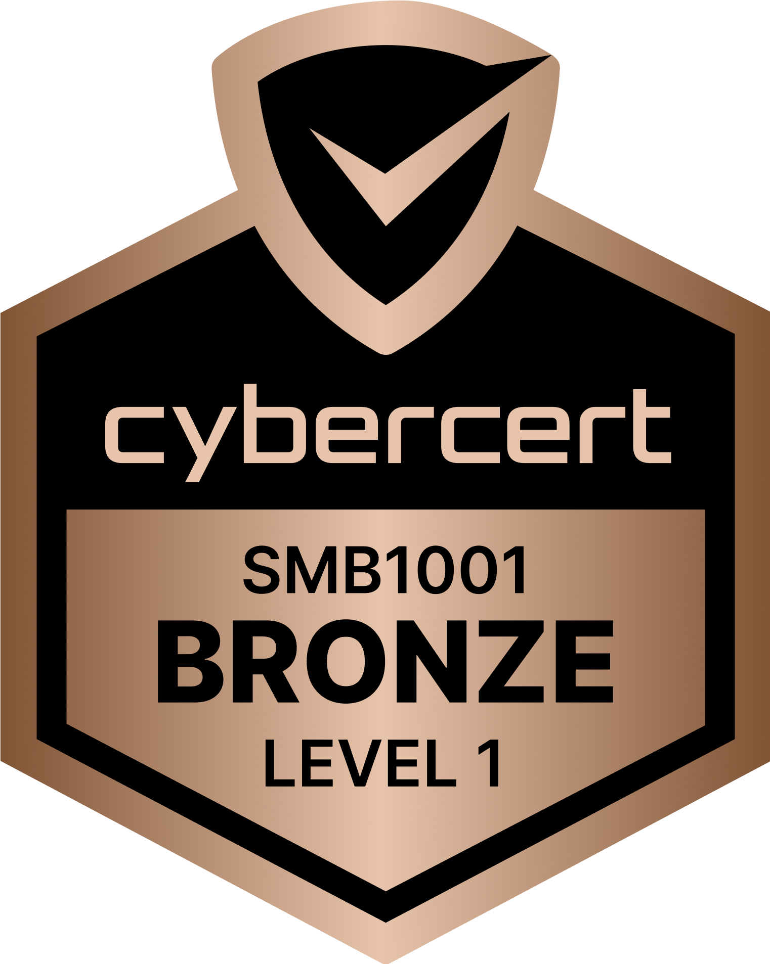 CyberCert SMB1001 Bronze Level 1 certified